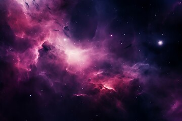 Wall Mural - cosmic dance of colors and light in the expansive universe at night. generative ai