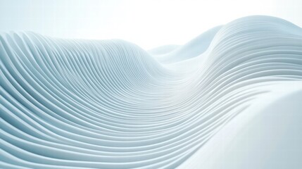 Aufkleber - Abstract wind lines create smooth, flowing shapes under soft light in a serene environment. Generative AI