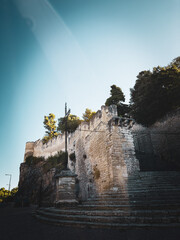 Wall Mural - Street view of old village Beaucaire in France