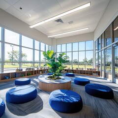 Poster - Innovative classroom design featuring sensory experiences in modern learning spaces educational environment interior design inspirational viewpoint