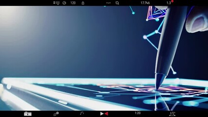 Fototapete - Exploring the intersection of technology and creativity through digital art creation