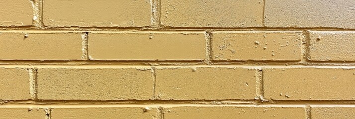 Poster - textured yellow brick wall with subtle details and dimensional chaos in an urban environment capturi