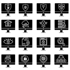 Fototapete - Password icon vector set. protection illustration sign collection. security symbol or logo.