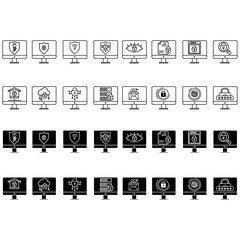 Fototapete - Password icon vector set. protection illustration sign collection. security symbol or logo.