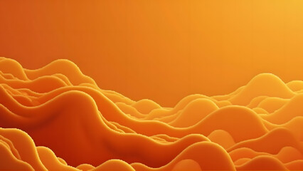 Wall Mural - Orange wave design with sun and gradient background, High Quality Wallpaper Design, Generative Ai