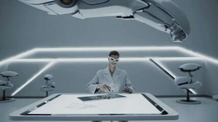 Poster - exploring futuristic design concepts in a sleek workspace with advanced technology and innovative to
