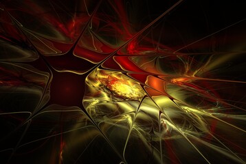 Poster - Computer generated fractal pattern and shape