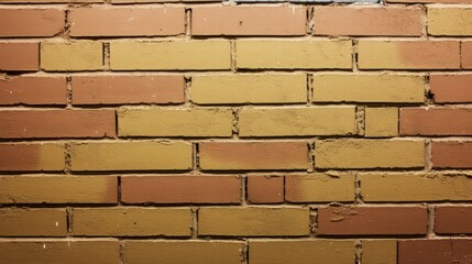 Poster - Textured Brick Wall Showing Rustic Charm and Uneven Color Variation for Architectural and Design Projects Featuring Aesthetic Appeal