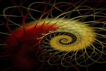 Poster - Computer generated fractal pattern and shape