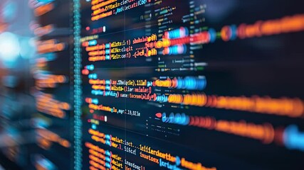 digital programming background. Selective focus