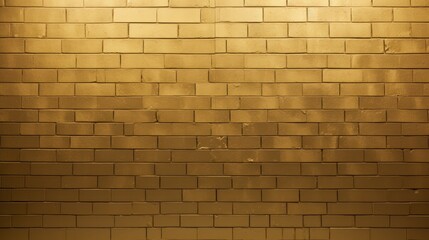 Poster - golden brick wall with unique texture and depth creating a chaotic yet beautiful background ideal fo