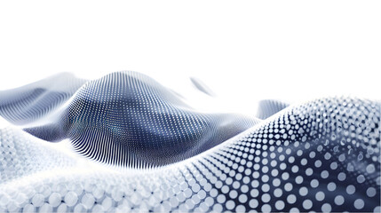 Aufkleber - Flowing Dot Wave Pattern Halftone Curve Shape isolated on a transparent background