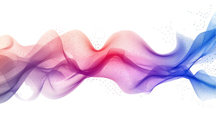 Aufkleber - Flowing line particles wave pattern halftone gradient curve shape on white background. Vector in concept of technology, science, music, modern isolated on a transparent background