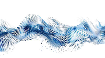 Aufkleber - Flowing Dot Wave Pattern Halftone Curve Shape isolated on a transparent background