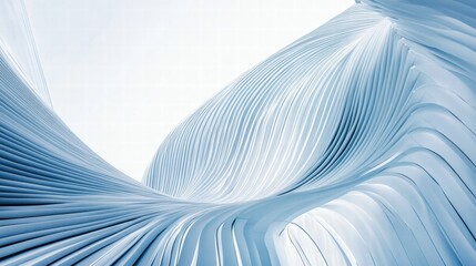 Fototapete - Curved lines create an abstract interpretation of wind motion in a serene environment. Generative AI