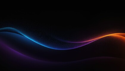 Poster - Abstract wave motion pattern on dark blue background wallpaper for digital technology AI Generated
10