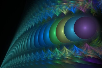 Poster - Computer generated fractal pattern and shape