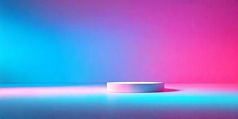 Poster - A white object is on a blue background