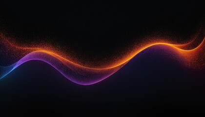 Poster - Abstract wave motion pattern on dark blue background wallpaper for digital technology AI Generated
3