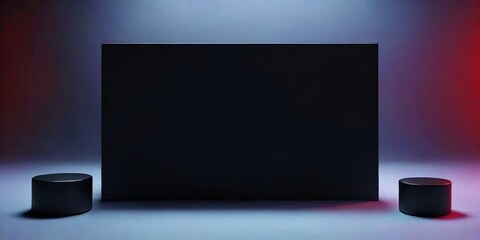 Poster - A black box with a white background