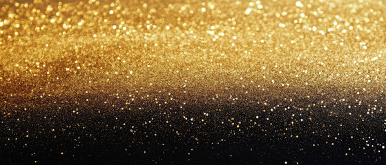 Wall Mural - A gold and black background with a lot of glitter