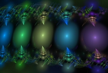 Poster - Computer generated fractal pattern and shape