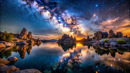 Stunning Night Landscape, 24mm Wide Angle, Starry Sky, Milky Way, Autofocus