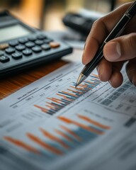 Poster - Close-Up of Financial Planning in India Analyzing Market Trends