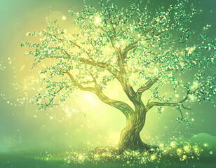 Sticker - Enchanted Spring Tree