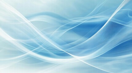 Leinwandbilder - Abstract ocean wave patterns create a serene and tranquil atmosphere in blue hues with flowing lines and soft gradients. Generative AI