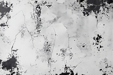 Poster - Abstract black and white grunge texture background with cracks and splatters.