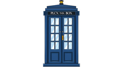 Poster - Police Box Design isolated on a transparent background