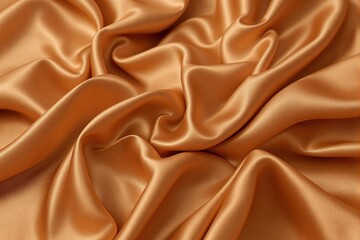 Aufkleber - Luxurious golden satin fabric with elegant folds and soft texture on a smooth surface, creating a rich and stylish background.