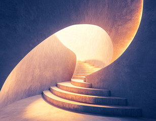 Wall Mural - Circular Staircase Ascent