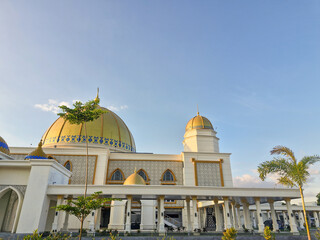 Beautiful mosque with golden dome