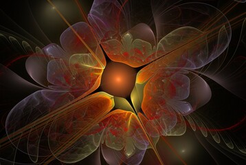 Poster - Computer generated fractal pattern and shape