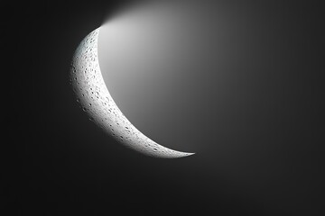 Wall Mural - 3d rendering of After the New Moon and before First Quarter Moon. crescent moon
