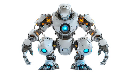 Aufkleber - Strong Robot. Robotic Strength. Powerful Android. Strong Robot isolated on a transparent background