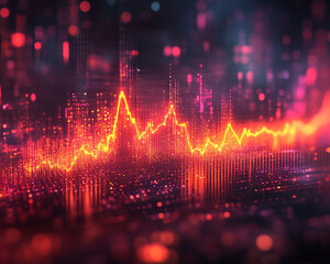 Poster - Abstract representation of data visualization with vibrant colors and patterns