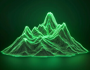 Sticker - Neon Green Mountains