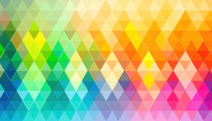 Aufkleber - Vibrant Triangular Gradient Pattern in Rainbow Colors Perfect for Digital Design, Web Banners, Abstract Art, or Creative Backdrops