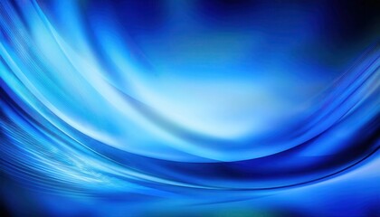 Aufkleber - Smooth flowing abstract blue wave background with gradients of light and dark shades for technology banners, presentations, or modern design templates