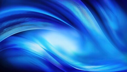 Aufkleber - Smooth flowing abstract blue wave background with gradients of light and dark shades for technology banners, presentations, or modern design templates