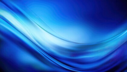 Aufkleber - Smooth flowing abstract blue wave background with gradients of light and dark shades for technology banners, presentations, or modern design templates