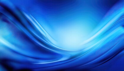 Aufkleber - Smooth flowing abstract blue wave background with gradients of light and dark shades for technology banners, presentations, or modern design templates