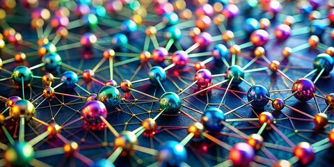 Poster - Abstract AI Neural Network: Tilt-Shift Generative Art Background