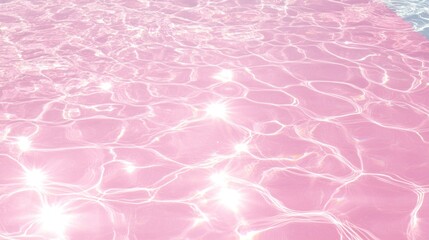 Sticker - Pink water surface with light reflections.