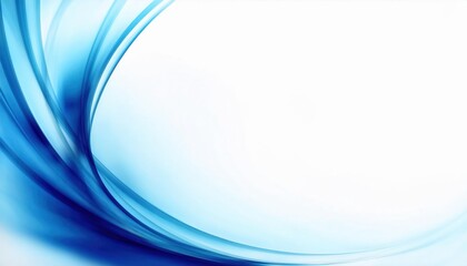 Fototapete - Elegant Blue Abstract Flowing Wave Design Banner for Modern Business Presentation, Technology Website Background, or Creative Branding

