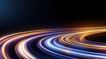 Fototapete - Glowing rays of neon light create a mesmerizing effect in a vibrant tunnel, evoking themes of time travel and futuristic adventures