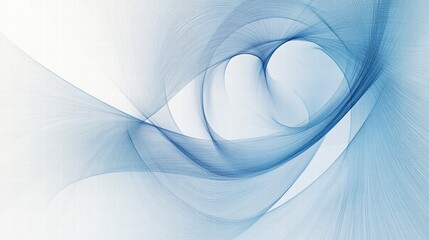 Poster - Abstract wind lines conveying movement and energy in soft blue hues against a light backdrop. Generative AI